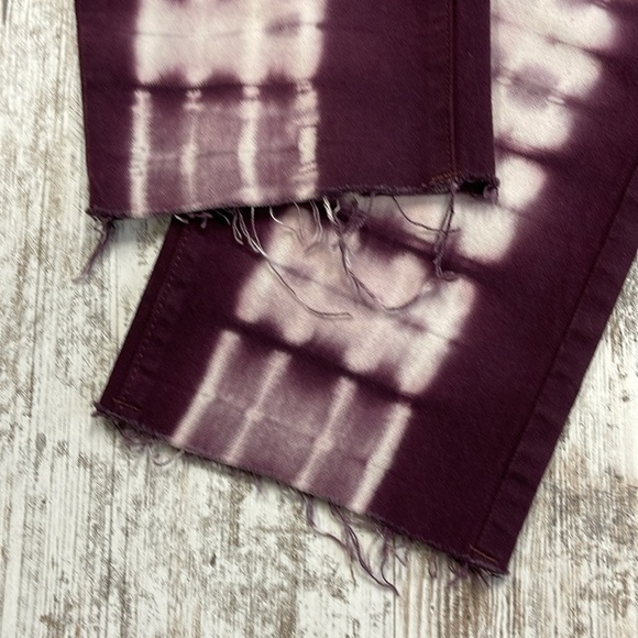 PacSun NWT Eco Raspberry Tie Dye Buttonfly High Waisted Straight Leg Jeans - Picture 15 of 15